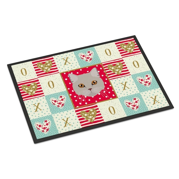Carolines Treasures 18 x 27 in. Brazilian Semi Longhair Cat Love Indoor or Outdoor Mat CK5094MAT - main